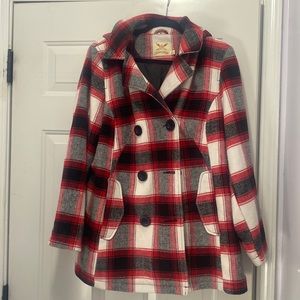 Red/Black/Off White Women’s Coat